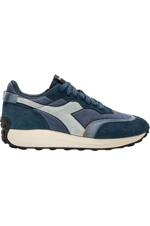 Diadora Homme, Chaussures, Bleu, Taille: 42 EU Chaussures de Course en Daim Bleu