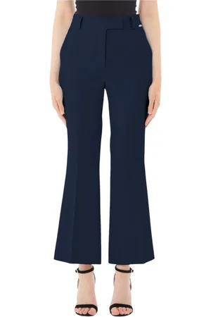 Liu Jo Femme, Pantalons, Bleu, Taille: 38 FR Élégant mélange de polyester et élasthanne