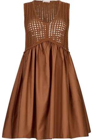 Liu Jo Femme, Robes, Brun, Taille: 40 FR T-shirt en coton
