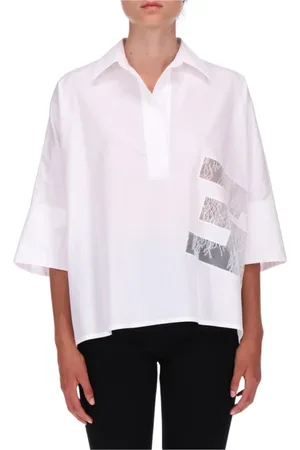 ERMANNO SCERVINO Femme, Blouses et Chemises, Blanc, Taille: 40 FR Chemise Blanche En Coton Oversize