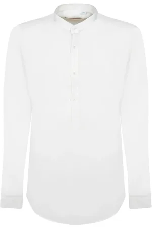 COSTUMEIN Homme, Chemises, Blanc, Taille: M Chemise en Lin Blanc pour Homme