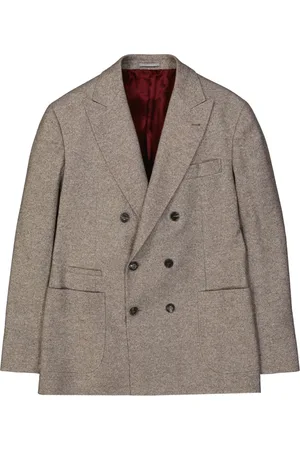 Brunello Cucinelli Homme, Vestes, , Taille: S Veste en Laine à Double Boutonnage