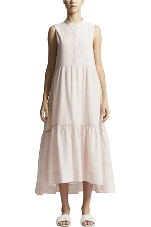 PESERICO SIGN Femme, Robes, Rose, Taille: 44 FR Robe longue en voile de coton pur
