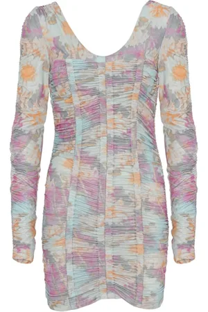 ROTATE Femme, Robes, Multicolore, Taille: 42 FR Robe Rose Daphny Super Comb