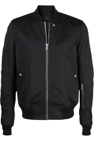 Rick Owens Homme, Vestes, Noir, Taille: M Blouson Bomber Tissé Noir