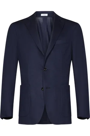 Boglioli Homme, Vestes, Bleu, Taille: M Blazer en Cachemire et Soie Bleu Vêtements d