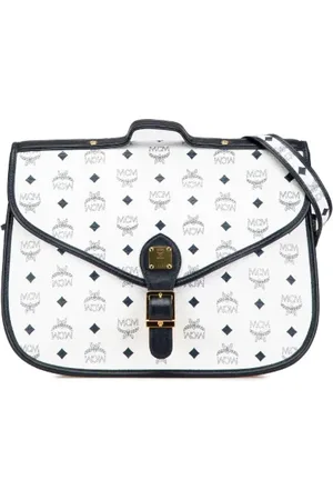 MCM Femme, Pre-owned, Blanc, Taille: ONE Size Pre-owned Toile sacs-main