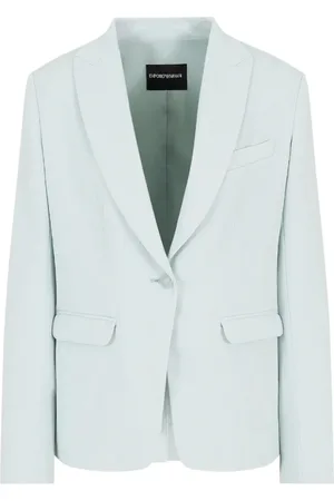Emporio Armani Femme, Vestes, Bleu, Taille: 42 FR Veste Élégante pour Homme