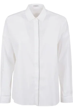 Brunello Cucinelli Femme, Blouses et Chemises, Blanc, Taille: 38 FR Camicia Shirt