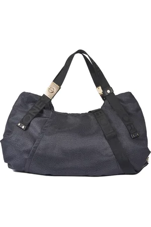 Borbonese Femme, Sacs, Noir, Taille: ONE Size Sac à Main Noir Élégant avec Détail Logo