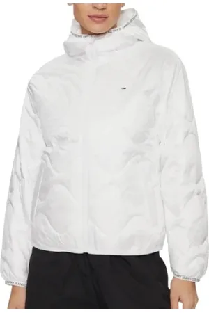 Tommy Hilfiger Femme, Vestes, Blanc, Taille: 40 FR Doudoune Blanche avec Capuche