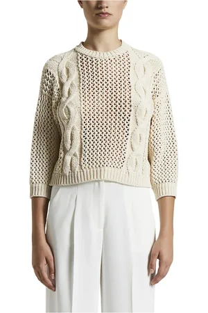 PESERICO SIGN Femme, Pulls, , Taille: 40 FR Pull en tricot de coton pur