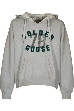 Golden Goose Homme, Sweatshirts et sweats à capuche, Gris, Taille: S Sweat à Capuche en Coton Gris à Manches Longues