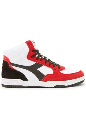 Diadora Homme, Chaussures, Multicolore, Taille: 43 EU Baskets Montantes Blanc/Rouge/Noir
