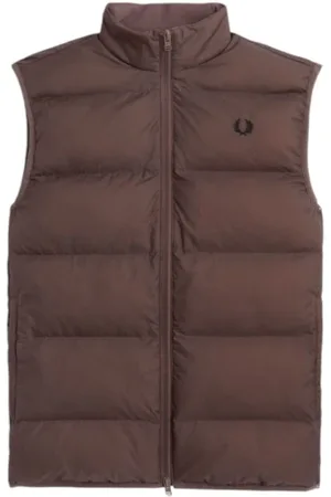 Fred Perry Homme, Vestes, Brun, Taille: M Gilet sans manches pour hommes