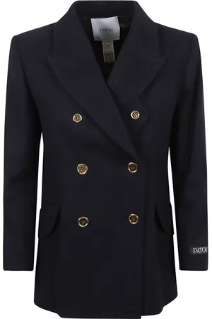 Patou Femme, Vestes, Bleu, Taille: 36 FR Veste Bleue à Double Boutonnage Iconique