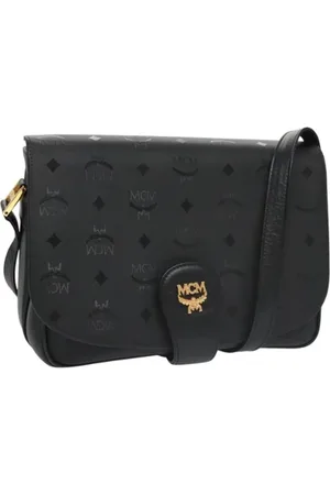 MCM Femme, Pre-owned, Noir, Taille: ONE Size Pre-owned Cuir sacs-ports-paule