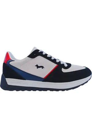 HARMONT&BLAINE Homme, Chaussures, Multicolore, Taille: 41 EU Baskets Bleu Blanc avec Logo Bassotto