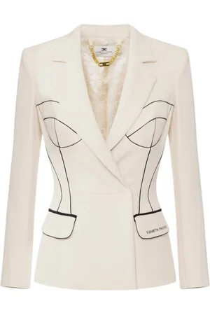 Elisabetta Franchi Femme, Vestes, Blanc, Taille: 44 FR Élégante Blouse pour Femmes en Divers Coloris