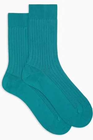 Gallo Unisex, Sous-vêtements, Vert, Taille: M Chaussettes courtes en coton vert uni pour hommes et femmes avec inscription à l