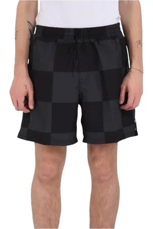 Vans Homme, Shorts, Noir, Taille: L Shorts à Taille Élastique à Carreaux