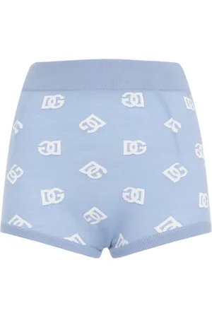 Dolce & Gabbana Femme, Shorts, Bleu, Taille: 36 FR Pantalon en Laine Bleu Style Élégant
