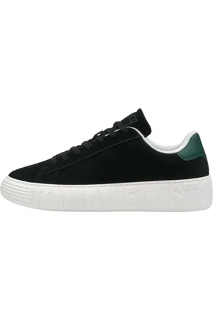 Tommy Hilfiger Homme, Chaussures, Noir, Taille: 40 EU Baskets en Daim Noires à Lacets