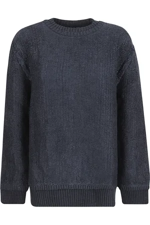 Maison Margiela Femme, Pulls, Bleu, Taille: 38 FR Pull Ras du Cou