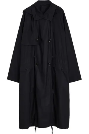 LEMAIRE Homme, Manteaux, Noir, Taille: M Trench Léger à Capuche