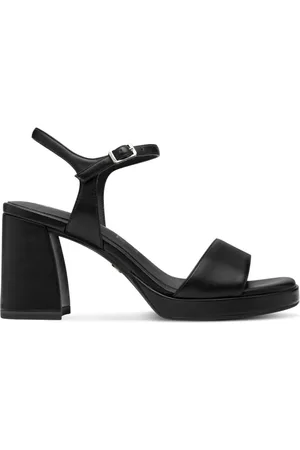Tamaris Femme, Chaussures, Noir, Taille: 41 EU Talon Sandale Plate Noire