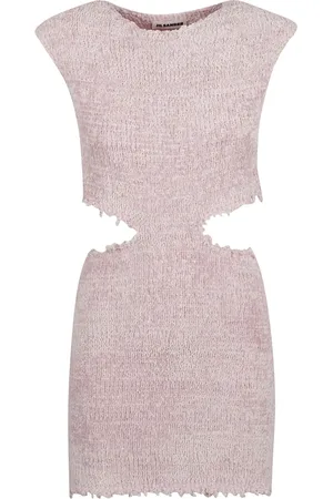 Jil Sander Femme, Robes, Violet, Taille: 36 FR Mini-robe en maille avec découpes latérales