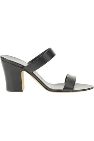 The Row Femme, Chaussures, Noir, Taille: 39 EU Sandales minimalistes à talon bloc en cuir