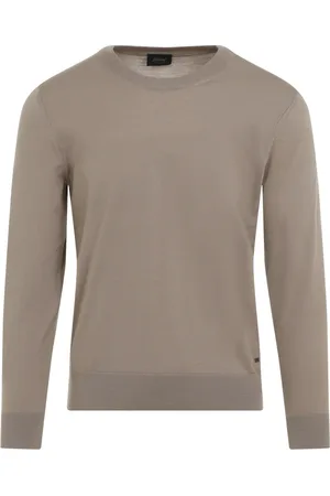 BRIONI Homme, Pulls, , Taille: M Pull en Laine Marron Aw24