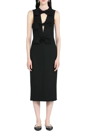 Nº21 Femme, Robes, Noir, Taille: 42 FR Robe Midi Noire avec Nœuds
