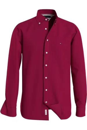 Tommy Hilfiger Homme, Chemises, Rouge, Taille: XL Chemise Royal Berry en coton
