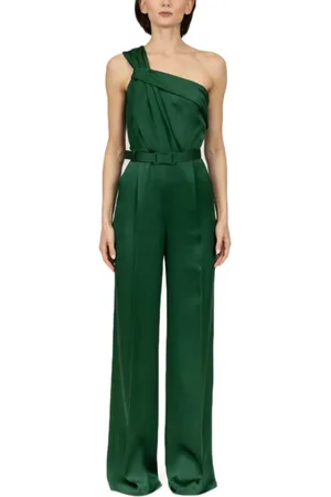 Max Mara Femme, Combinaisons et Ensembles, Vert, Taille: 40 FR Combinaison Vert Une Épaule en Satin