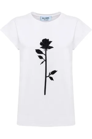 Blugirl Femme, Tops, Blanc, Taille: 36 FR Mélange Coton Élasthanne Vêtements Élégants