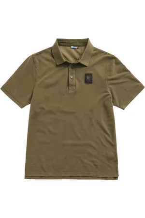 Blauer Homme, Tops, Vert, Taille: 2XL Polo Vert avec Logo Écusson
