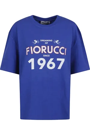 Fiorucci Femme, Tops, Bleu, Taille: 38 FR Dreaming 1967 Print Boxy Fit T-Shirt