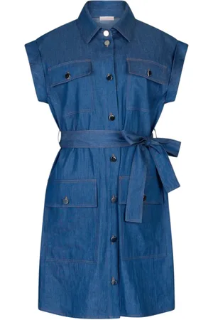 Liu Jo Femme, Robes, Bleu, Taille: 38 FR T-shirt en coton