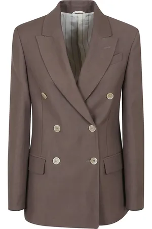 Brunello Cucinelli Femme, Vestes, Brun, Taille: 38 FR Veste Marron pour Femme Style Élégant