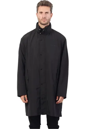 Armani Exchange Homme, Manteaux, Noir, Taille: L Manteau long noir à capuche