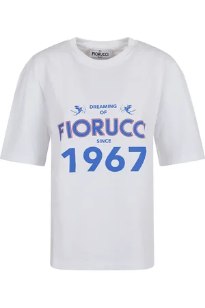 Fiorucci Femme, Tops, Blanc, Taille: 36 FR Dreaming 1967 Print Boxy Fit T-Shirt