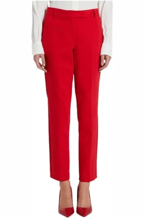 MARELLA Femme, Pantalons, Rouge, Taille: 42 FR Slim Fit Cigarette Pants
