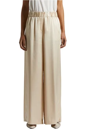 PESERICO SIGN Femme, Pantalons, , Taille: 42 FR Pantalon en satin de viscose avec bande élastique