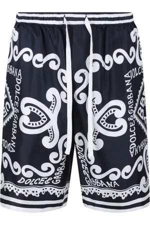 Dolce & Gabbana Homme, Shorts, Multicolore, Taille: M Shorts en twill de soie noir et blanc