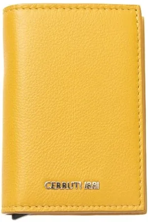 Cerruti 1881 Homme, Accessoires, Jaune, Taille: ONE Size Portefeuille élégant en cuir jaune