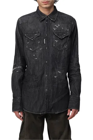 Dsquared2 Homme, Chemises, Noir, Taille: S Chemise en Denim pour Homme