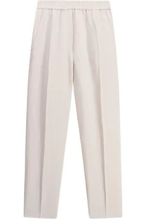 8PM Femme, Pantalons, , Taille: 42 FR Pantalon en Viscose et Lin avec Taille Élastique