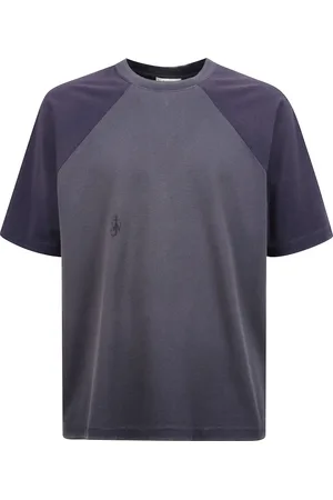 J.W.Anderson Homme, Tops, Bleu, Taille: 2XL T-shirt col rond en coton